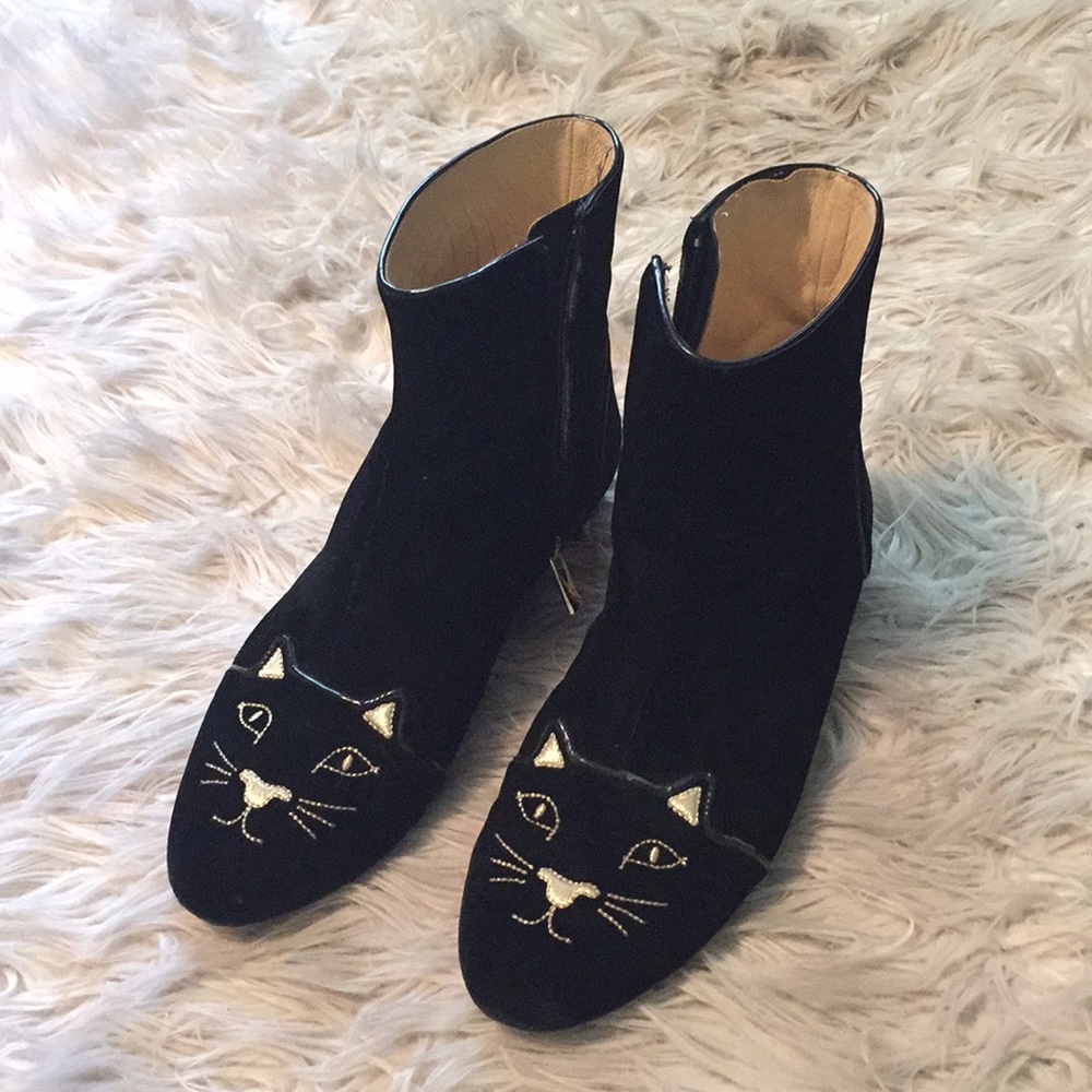 Charlotte Olympia Puss In Boots Cat Booties